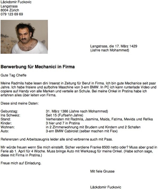 bewerbung